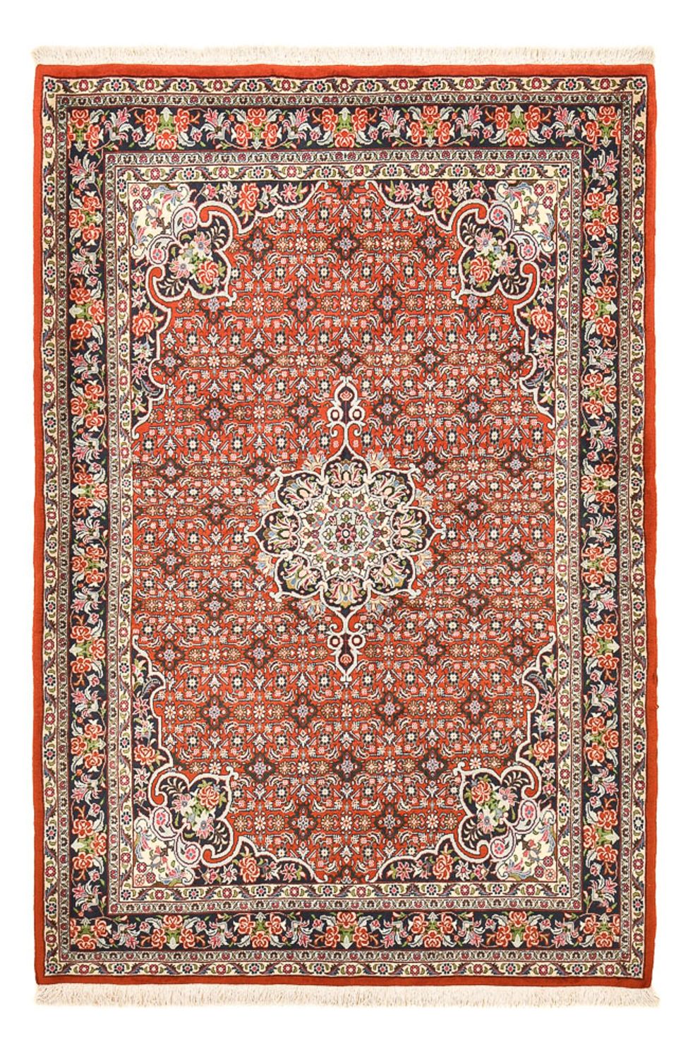 Tapis persan - Bidjar - 217 x 142 cm - rouge clair