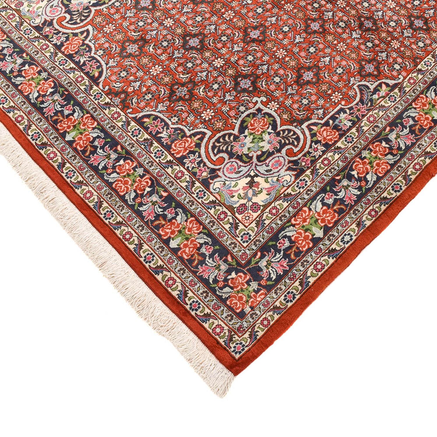 Tapis persan - Bidjar - 217 x 142 cm - rouge clair