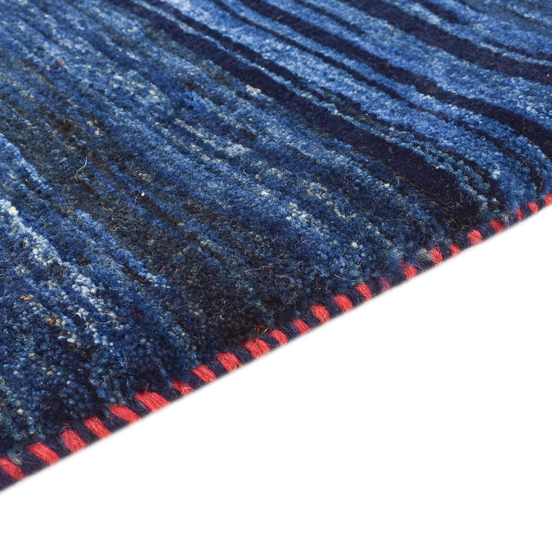 Tapis Gabbeh - Loribaft Persan - 143 x 119 cm - bleu foncé