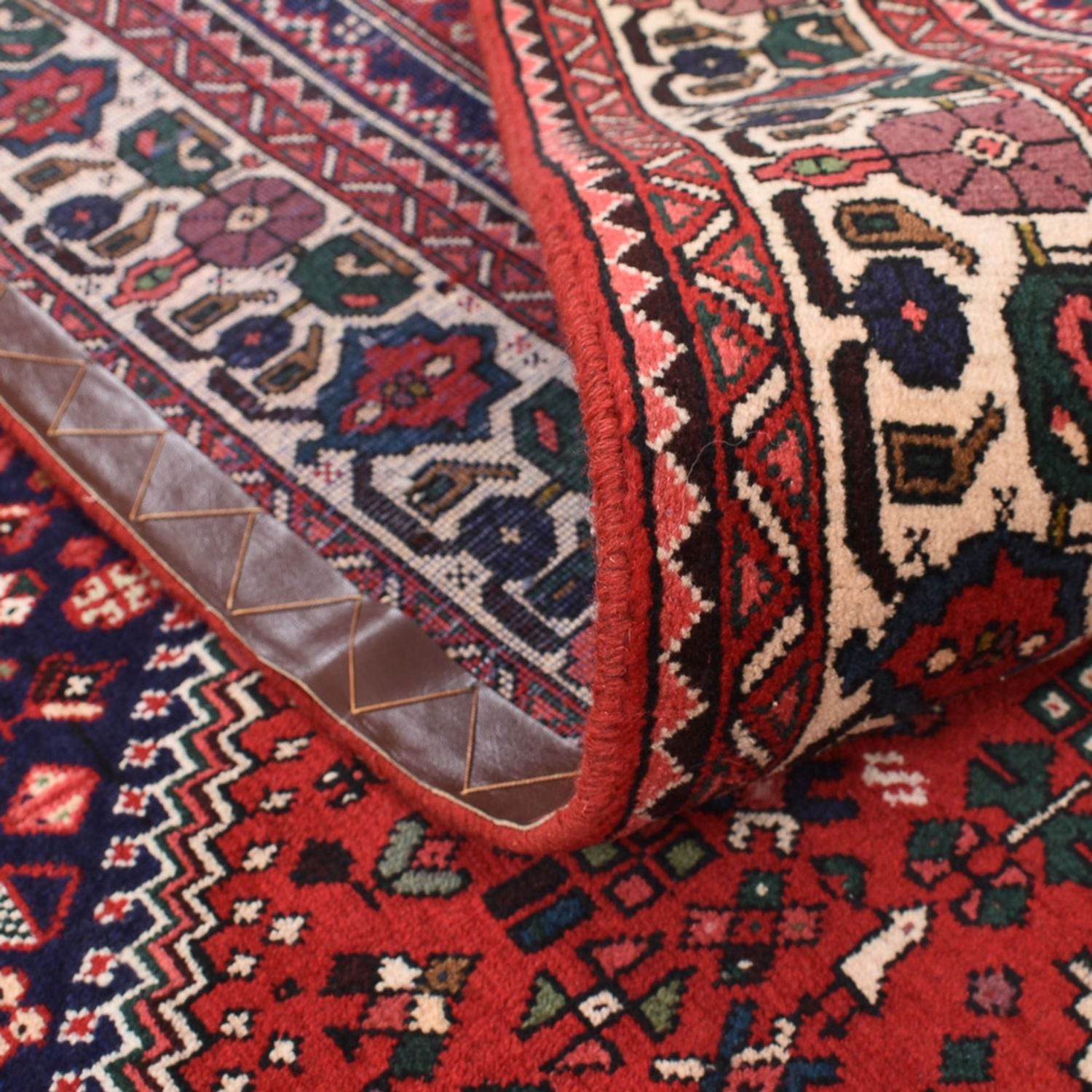 Tapis persan - Nomadic carré  - 198 x 198 cm - rouge