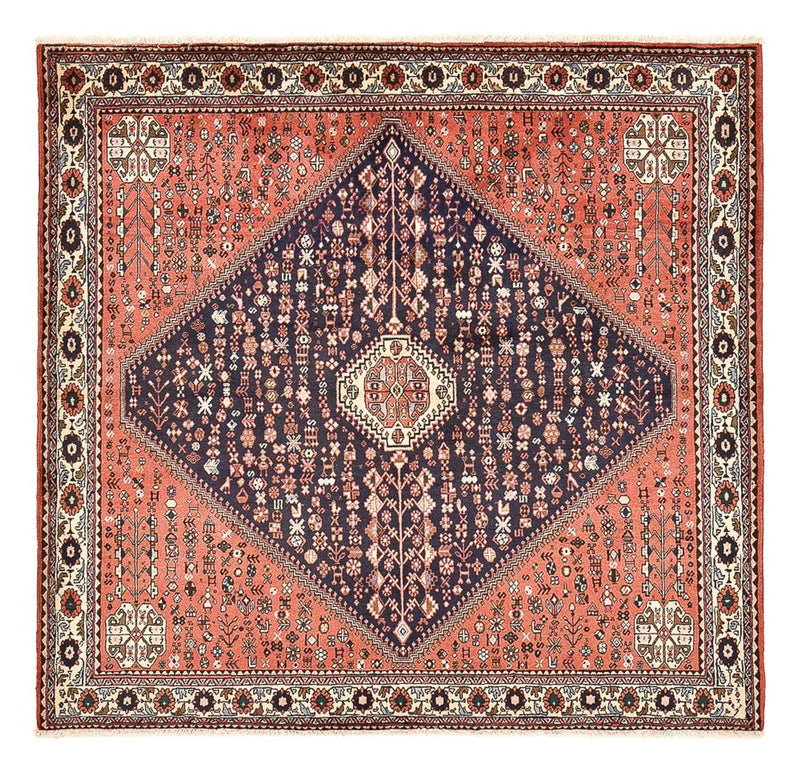 Tapis persan - Nomadic carré  - 203 x 196 cm - rouge clair
