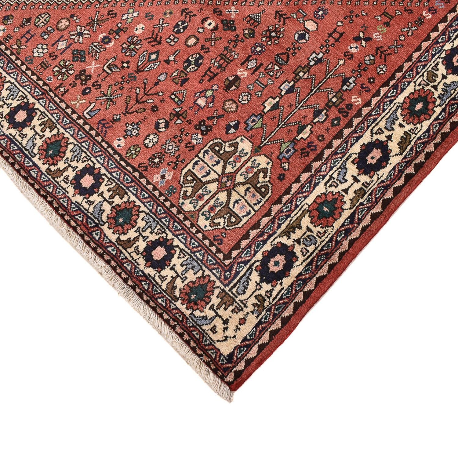 Tapis persan - Nomadic carré  - 203 x 196 cm - rouge clair