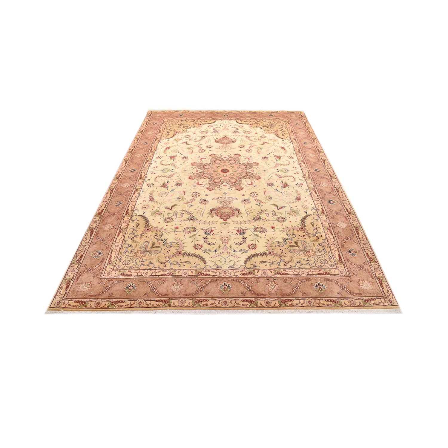 Tapis persan - Tabriz - Royal - 300 x 200 cm - beige clair