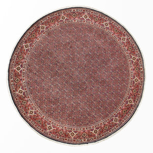 Perserteppich - Bidjar rund  - 300 x 300 cm - dunkelrot