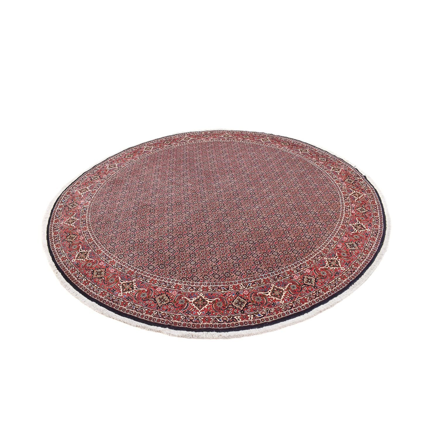 Perserteppich - Bidjar rund  - 300 x 300 cm - dunkelrot