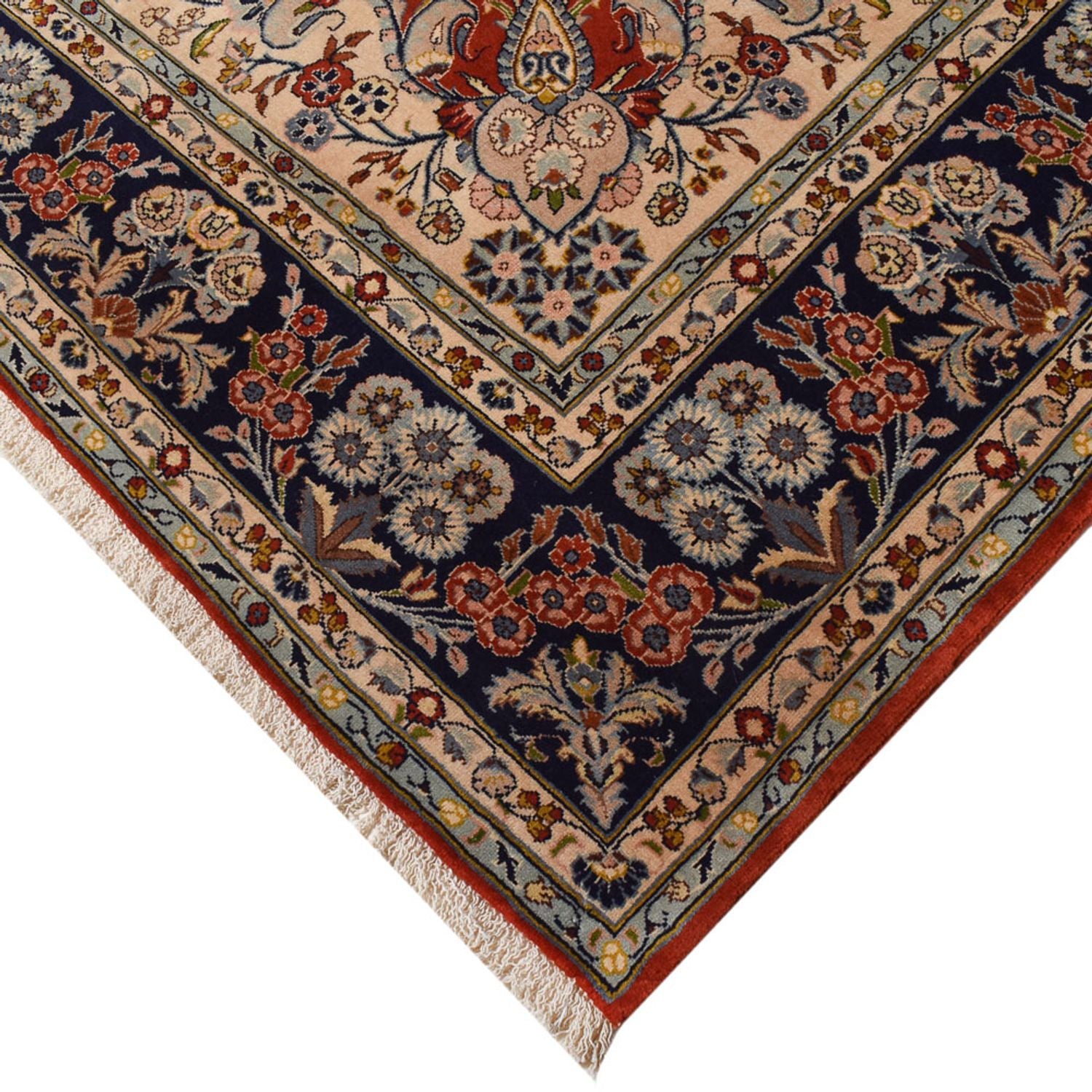 Tapis persan - Keshan - 288 x 208 cm - rouge foncé
