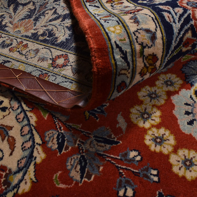 Tapis persan - Keshan - 288 x 208 cm - rouge foncé