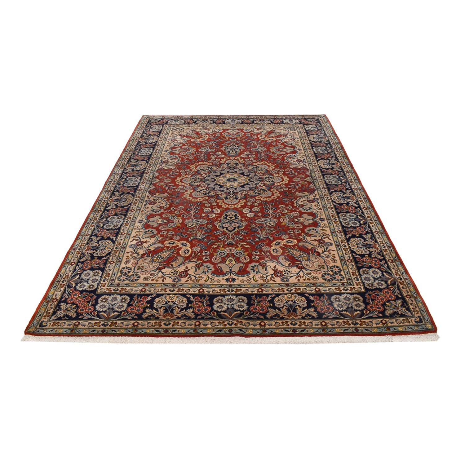 Tapis persan - Keshan - 288 x 208 cm - rouge foncé