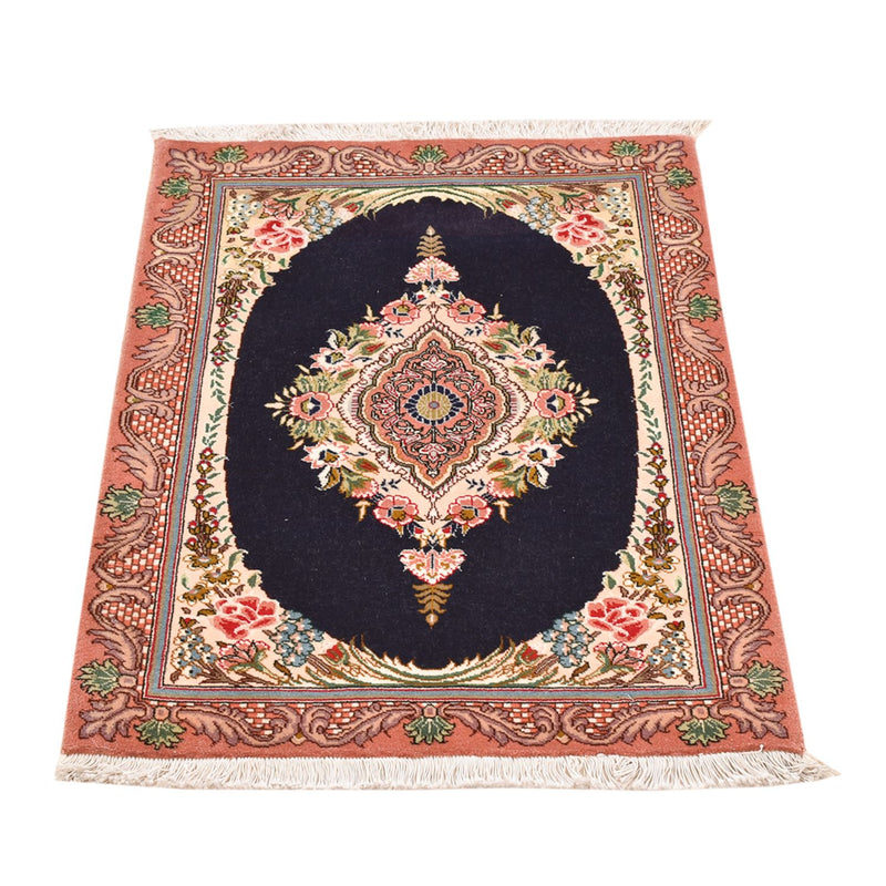 Tapis persan - Tabriz - Royal - 90 x 60 cm - bleu foncé