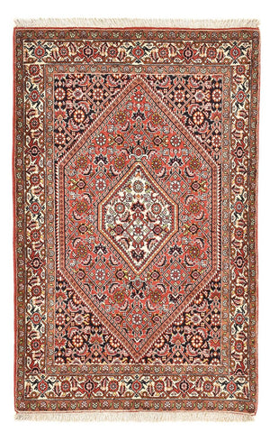 Tapis persan - Bidjar - 130 x 82 cm - rouge clair