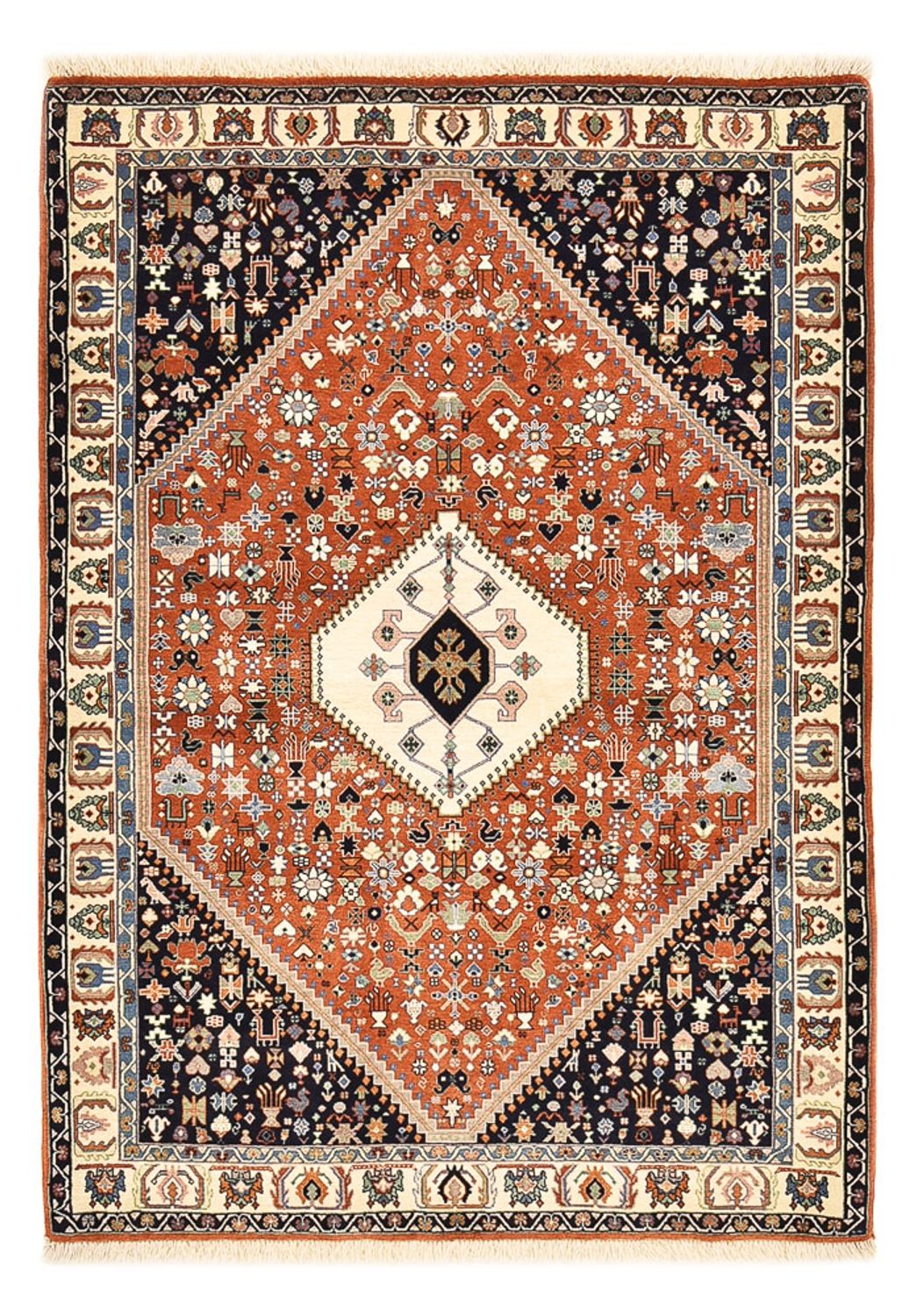 Tapis Gabbeh - Persan Kashkuli - 162 x 116 cm - rouille
