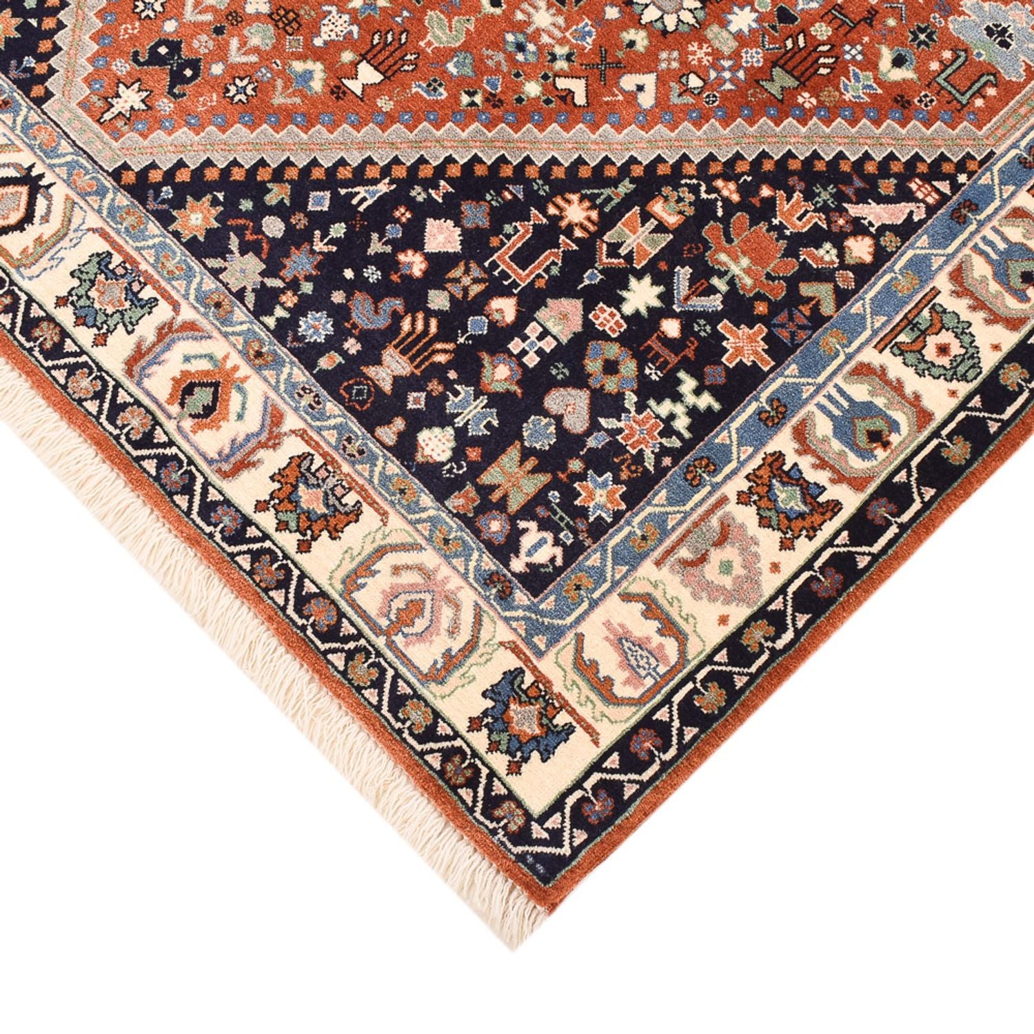 Tapis Gabbeh - Persan Kashkuli - 162 x 116 cm - rouille