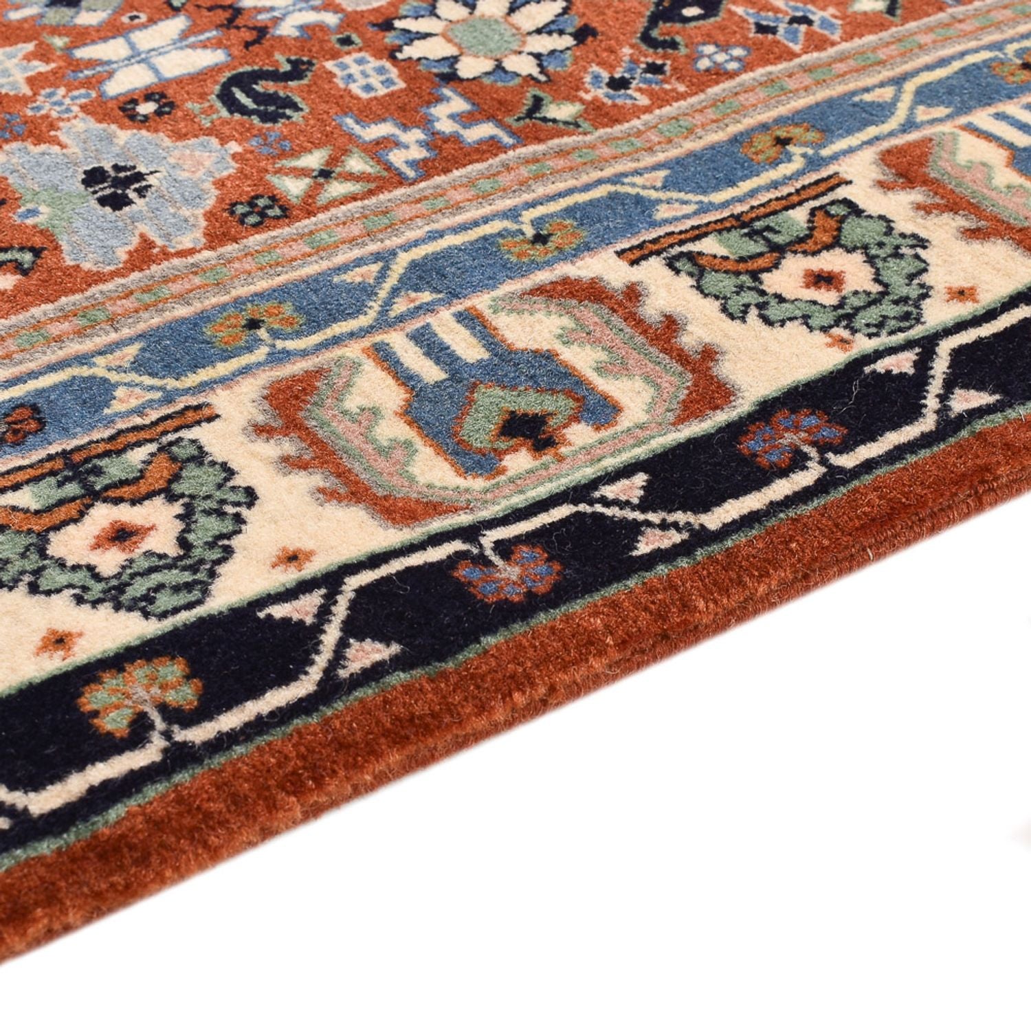 Tapis Gabbeh - Persan Kashkuli - 162 x 116 cm - rouille