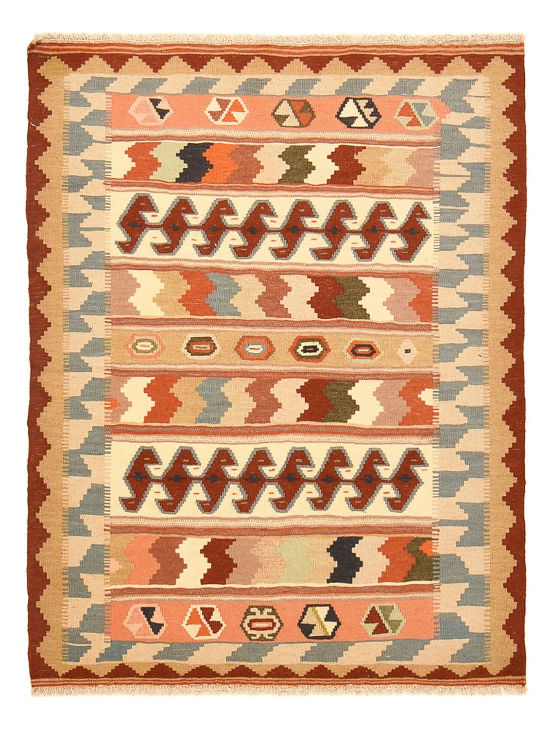 Tapis Kelim - Oriental - 147 x 110 cm - multicolore