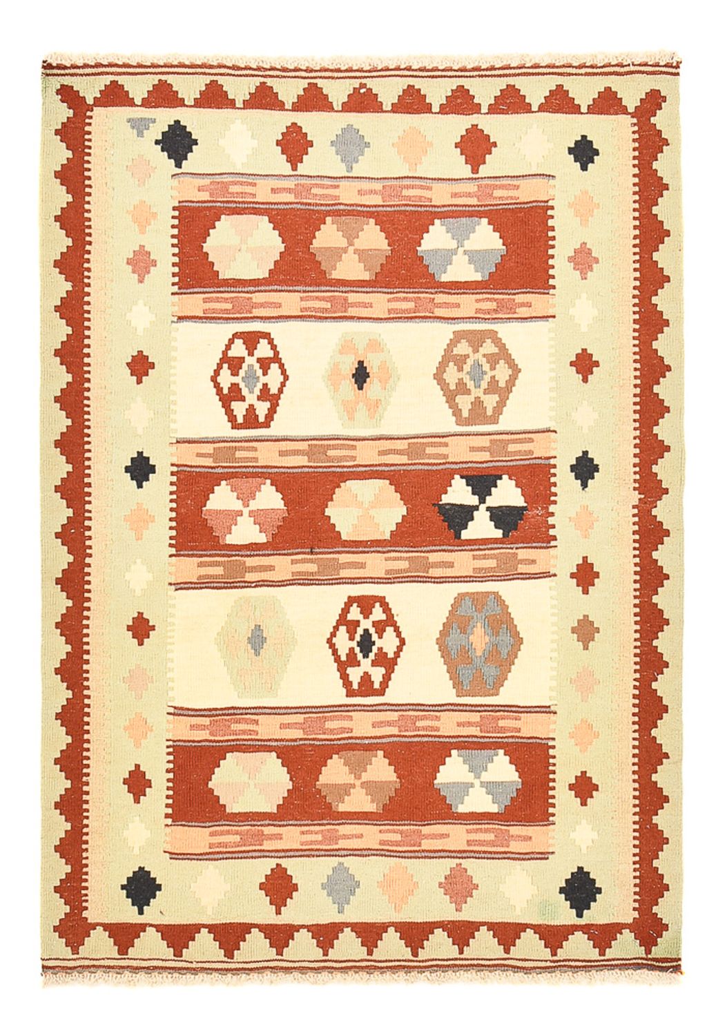 Tapis Kelim - Oriental - 145 x 100 cm - multicolore