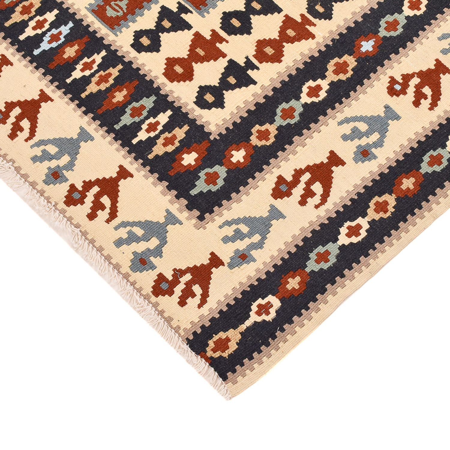 Tapis Kelim - Oriental - 145 x 111 cm - multicolore