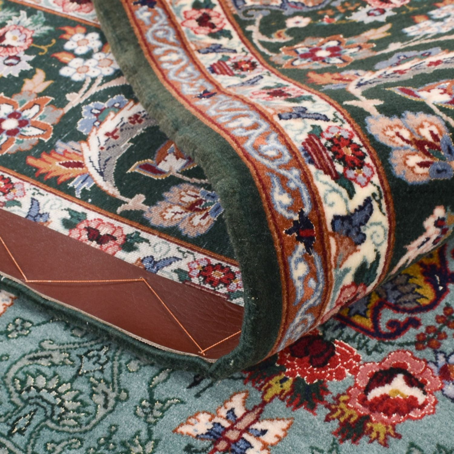 Tapis persan - Isfahan - Premium - 193 x 130 cm - turquoise