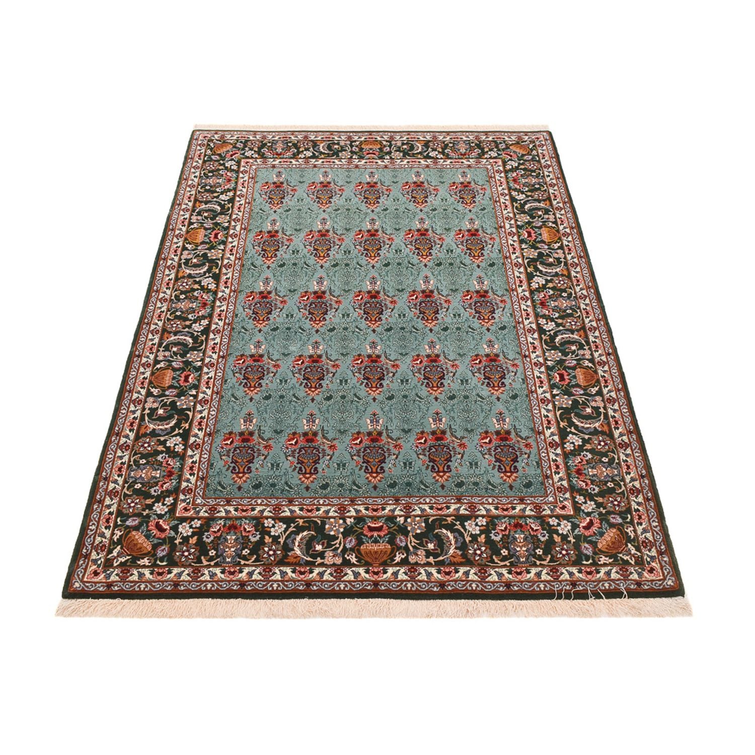 Tapis persan - Isfahan - Premium - 193 x 130 cm - turquoise