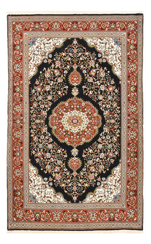 Perserteppich - Ghom - Royal - 218 x 138 cm - dunkelblau