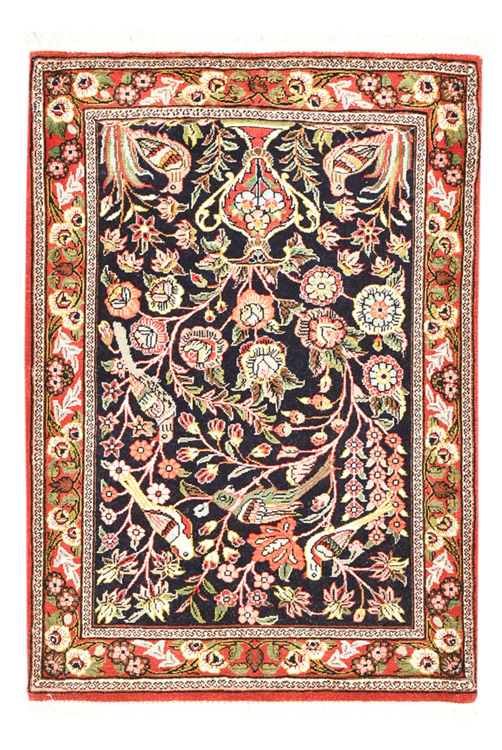 Perserteppich - Ghom - 81 x 57 cm - mehrfarbig