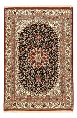 Tapis persan - Ghom - Royal - 154 x 103 cm - bleu foncé