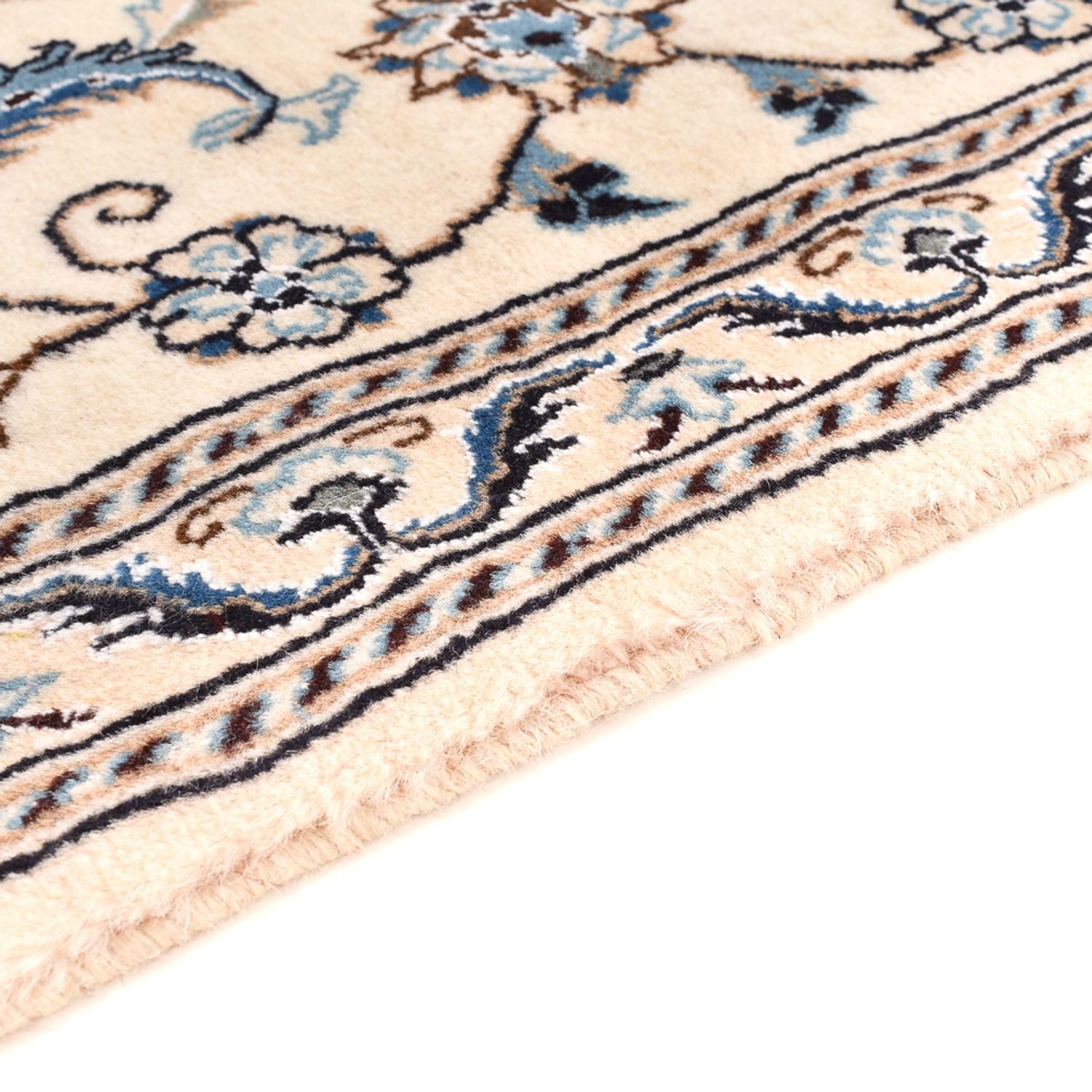 Tapis de couloir Tapis persan - Nain - Royal - 202 x 60 cm - crème