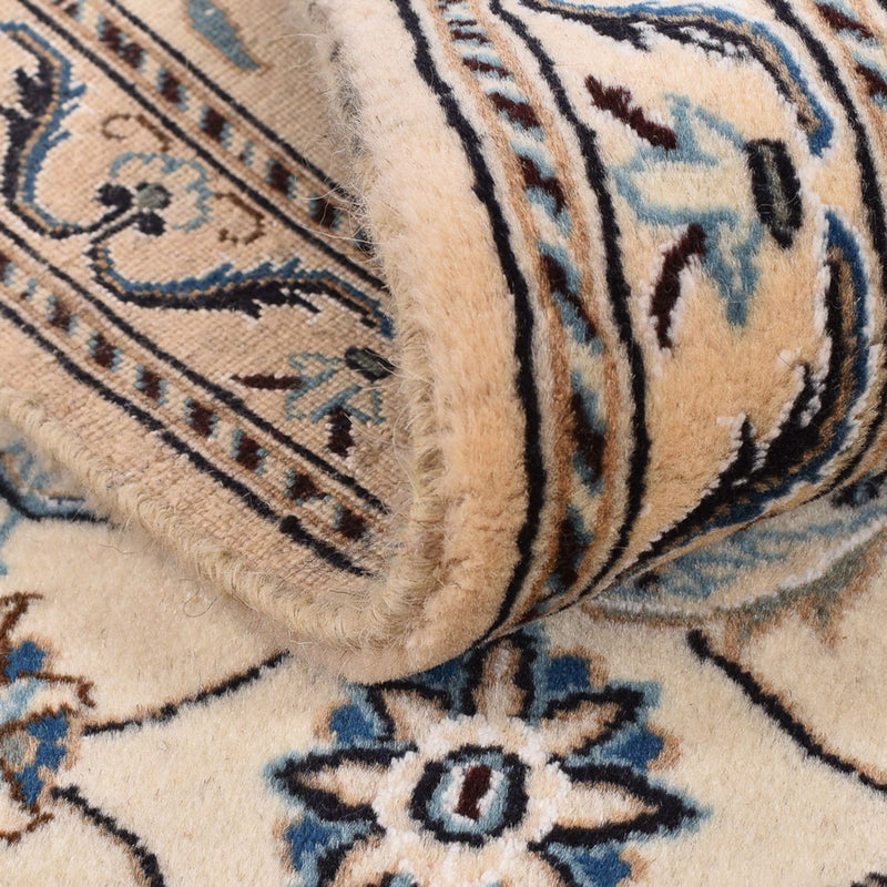 Tapis de couloir Tapis persan - Nain - Royal - 202 x 60 cm - crème