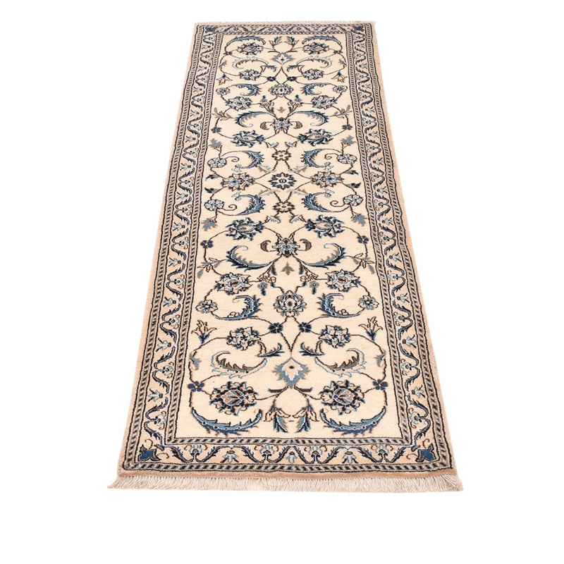 Tapis de couloir Tapis persan - Nain - Royal - 202 x 60 cm - crème