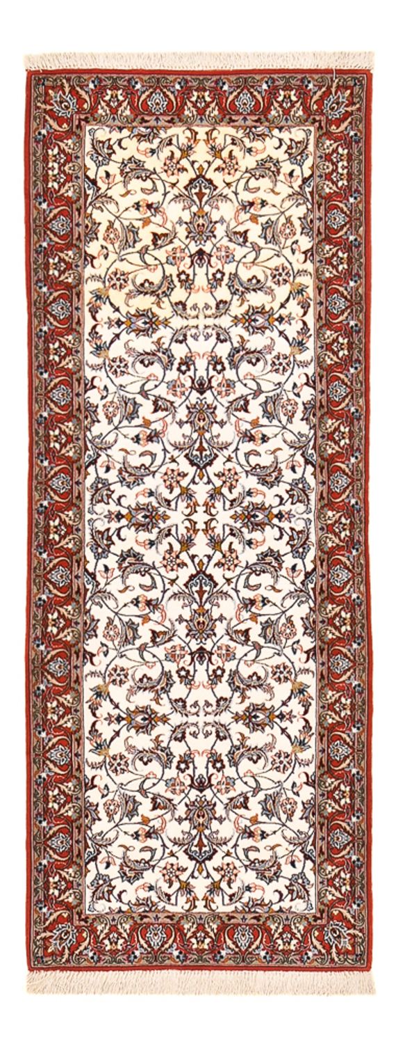 Tapis de couloir Tapis persan - Isfahan - Premium - 190 x 70 cm - beige foncé