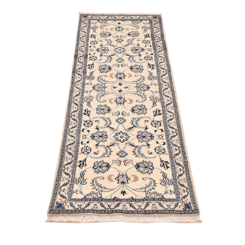 Tapis de couloir Tapis persan - Nain - Royal - 195 x 60 cm - crème