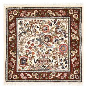 Tapis persan - Classique - 64 x 60 cm - multicolore