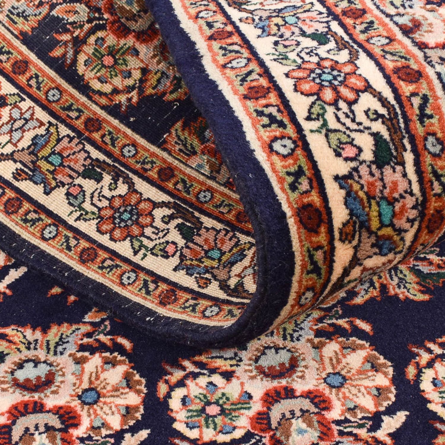 Tapis de couloir Tapis persan - Bidjar - 242 x 72 cm - bleu foncé