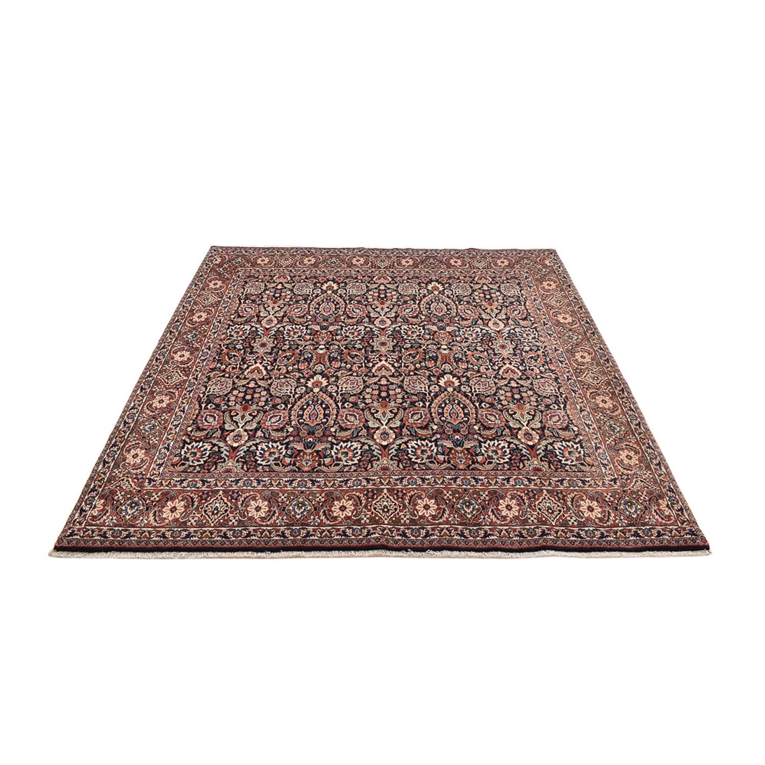 Tapis persan - Bidjar carré  - 210 x 210 cm - rouille
