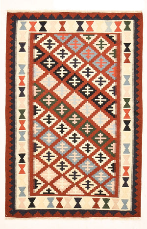Tapis Kelim - Oriental - 155 x 100 cm - multicolore