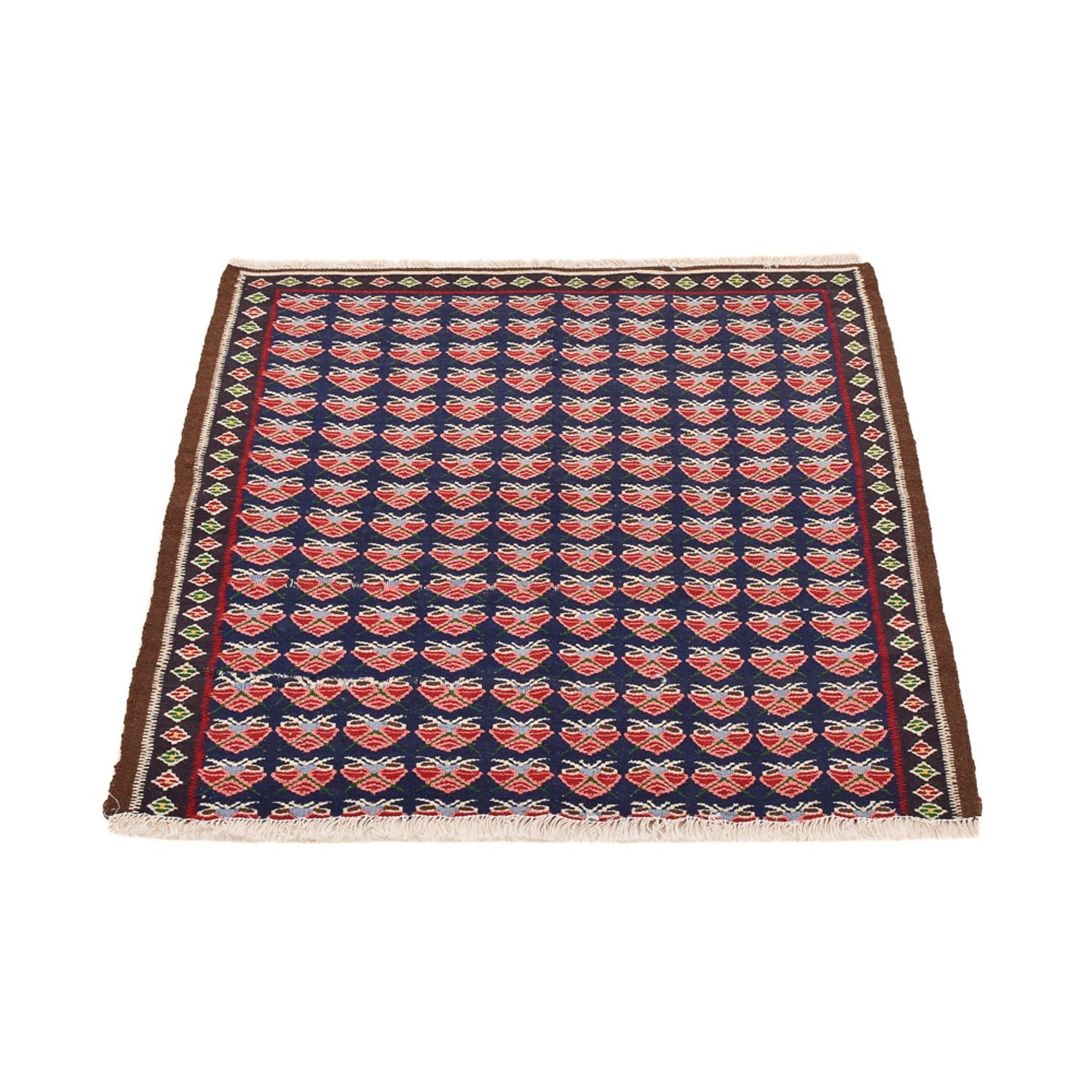 Tapis Kelim - Oriental carré  - 66 x 66 cm - multicolore