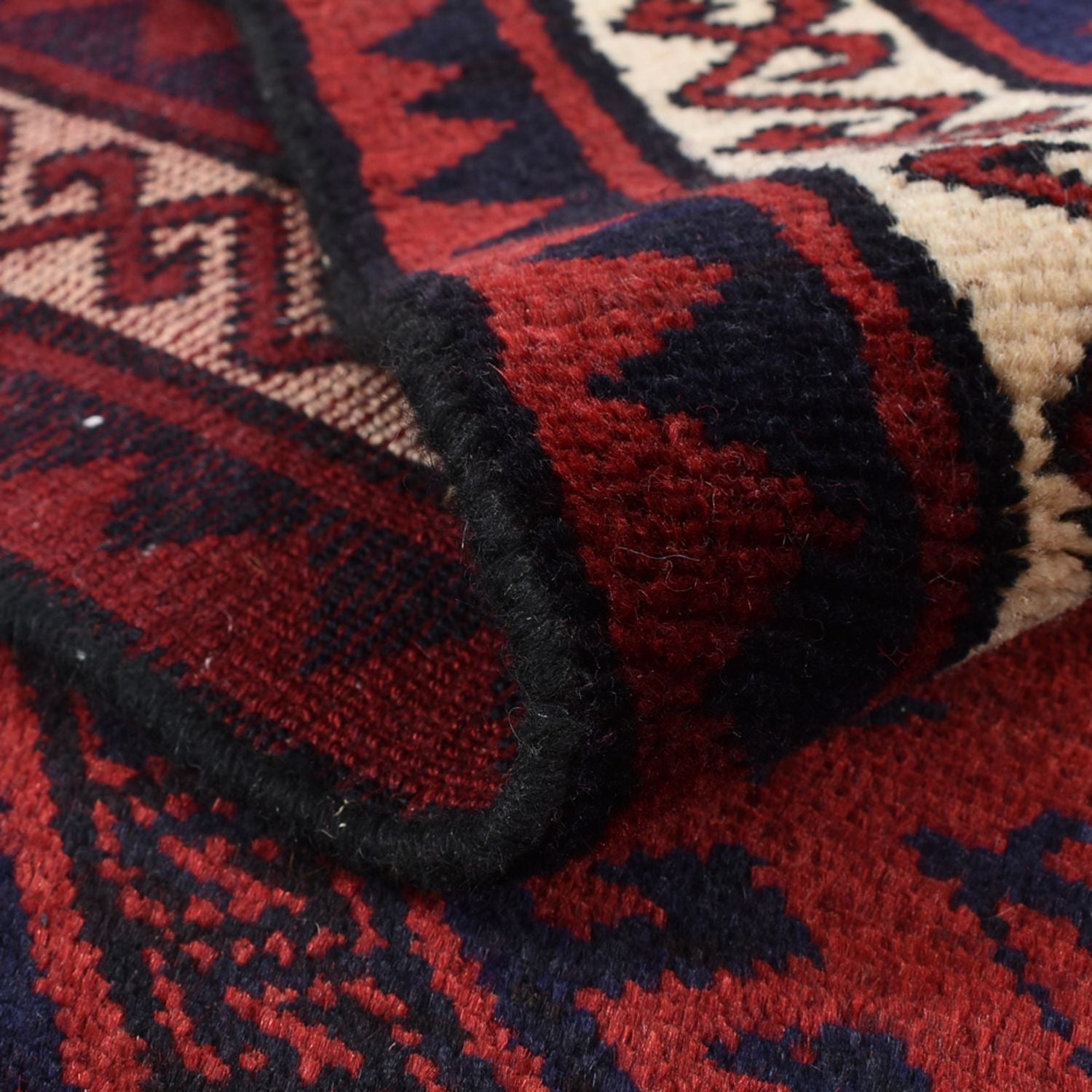 Tapis persan - Nomadic - 260 x 217 cm - rouge bordeaux