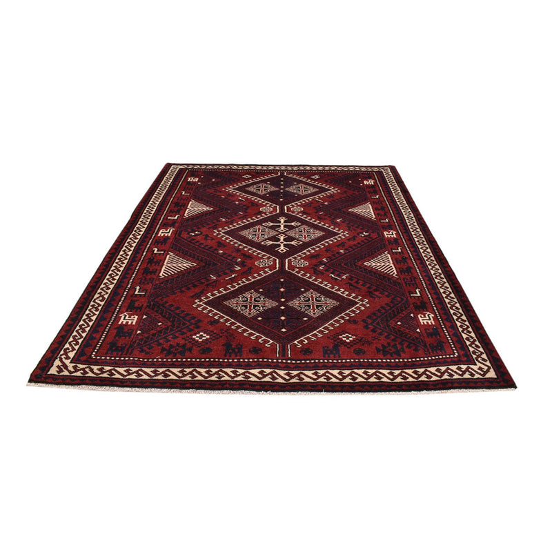 Tapis persan - Nomadic - 260 x 217 cm - rouge bordeaux