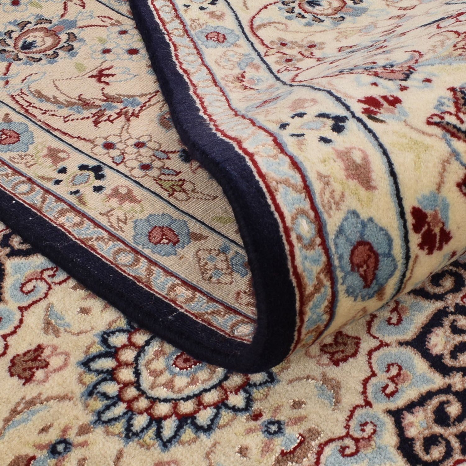 Tapis persan - Nain - Royal - 317 x 200 cm - bleu foncé