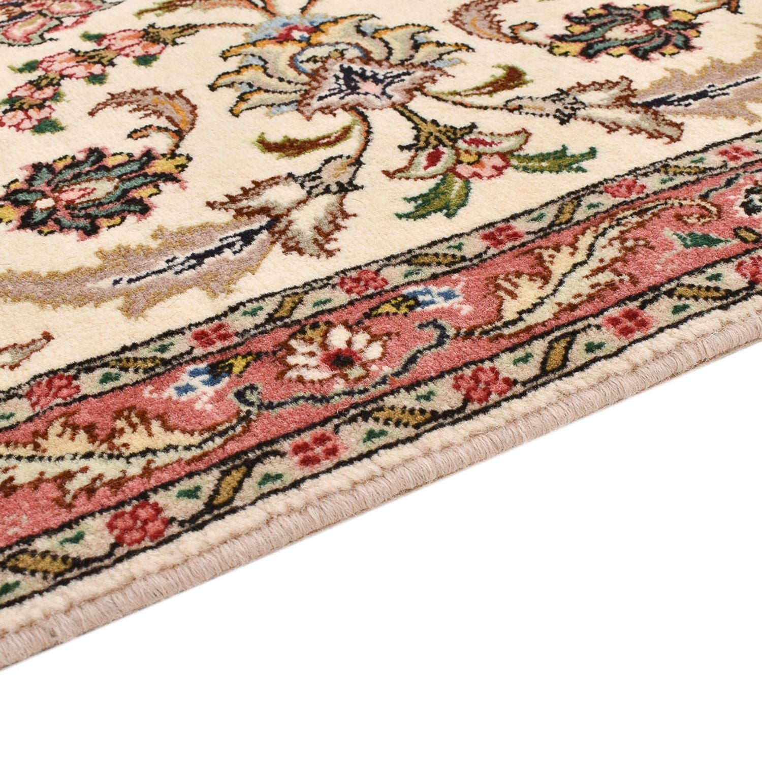Tapis de couloir Tapis persan - Tabriz - Premium - 302 x 72 cm - sable