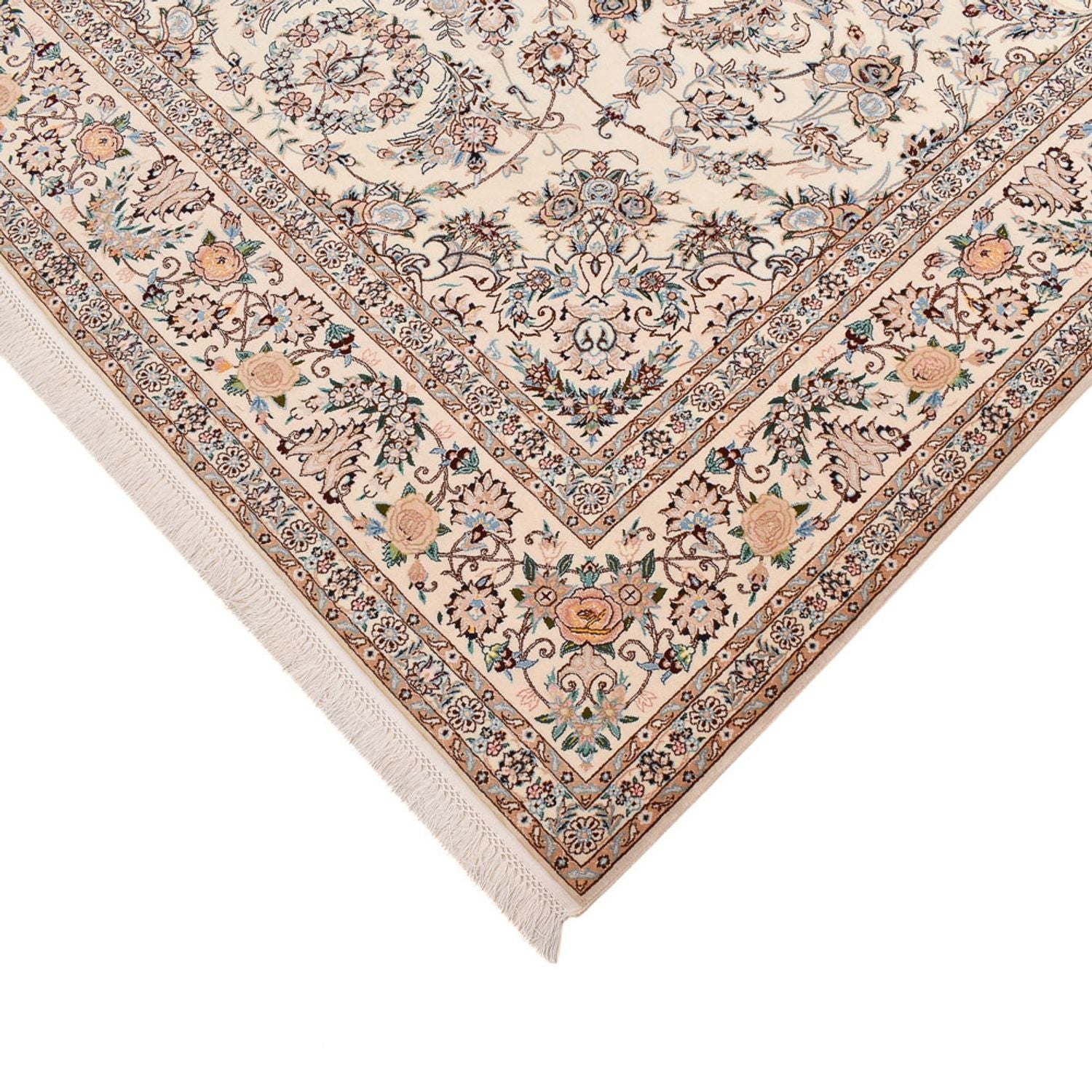 Tapis persan - Nain - Premium - 303 x 203 cm - crème