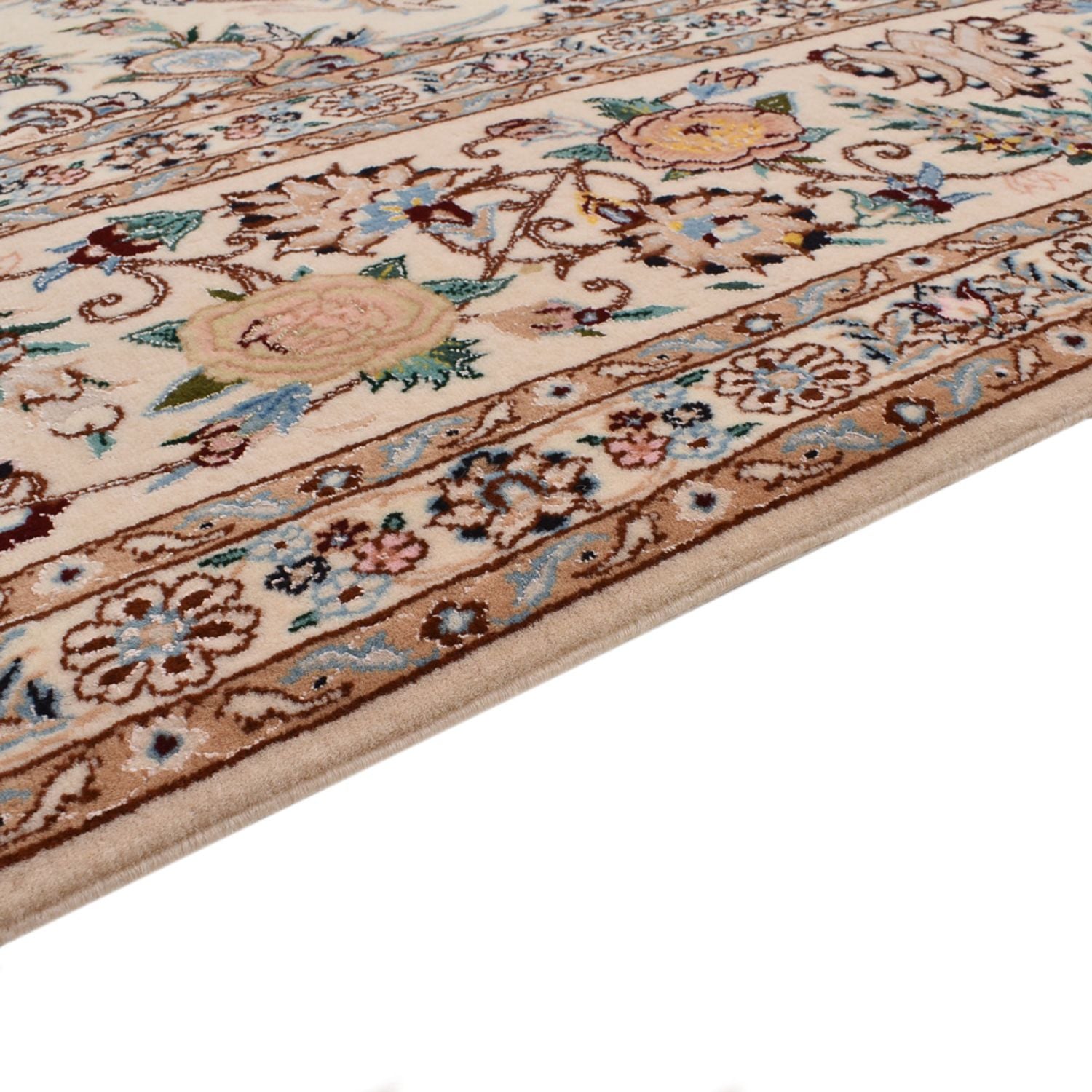 Tapis persan - Nain - Premium - 303 x 203 cm - crème