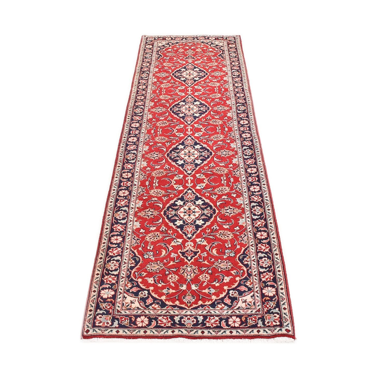Tapis de couloir Tapis persan - Keshan - 300 x 80 cm - rouge