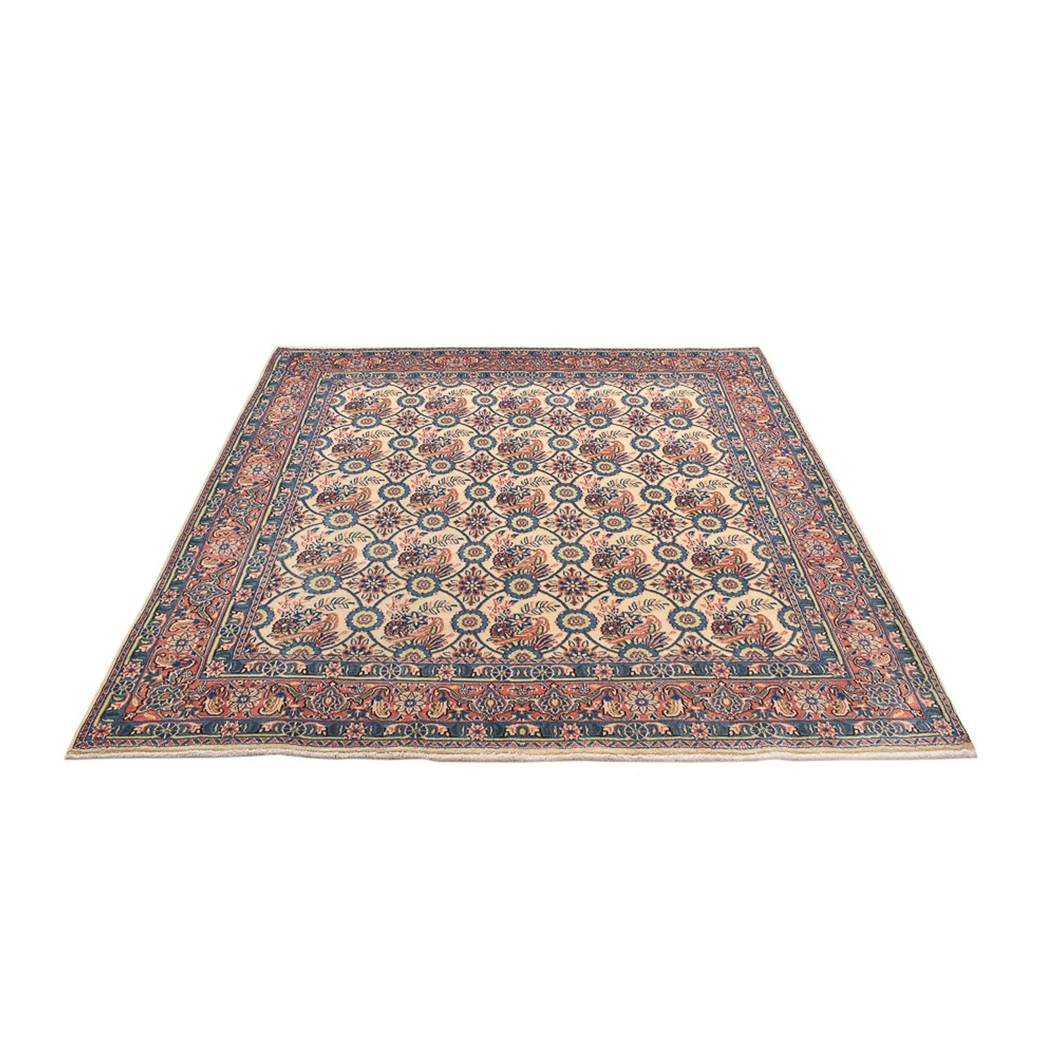 Tapis persan - Keshan carré  - 192 x 195 cm - multicolore