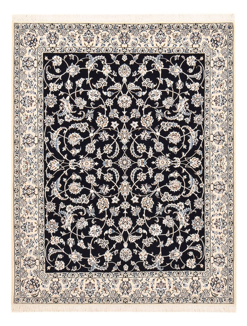 Tapis persan - Nain - Royal - 190 x 148 cm - bleu foncé