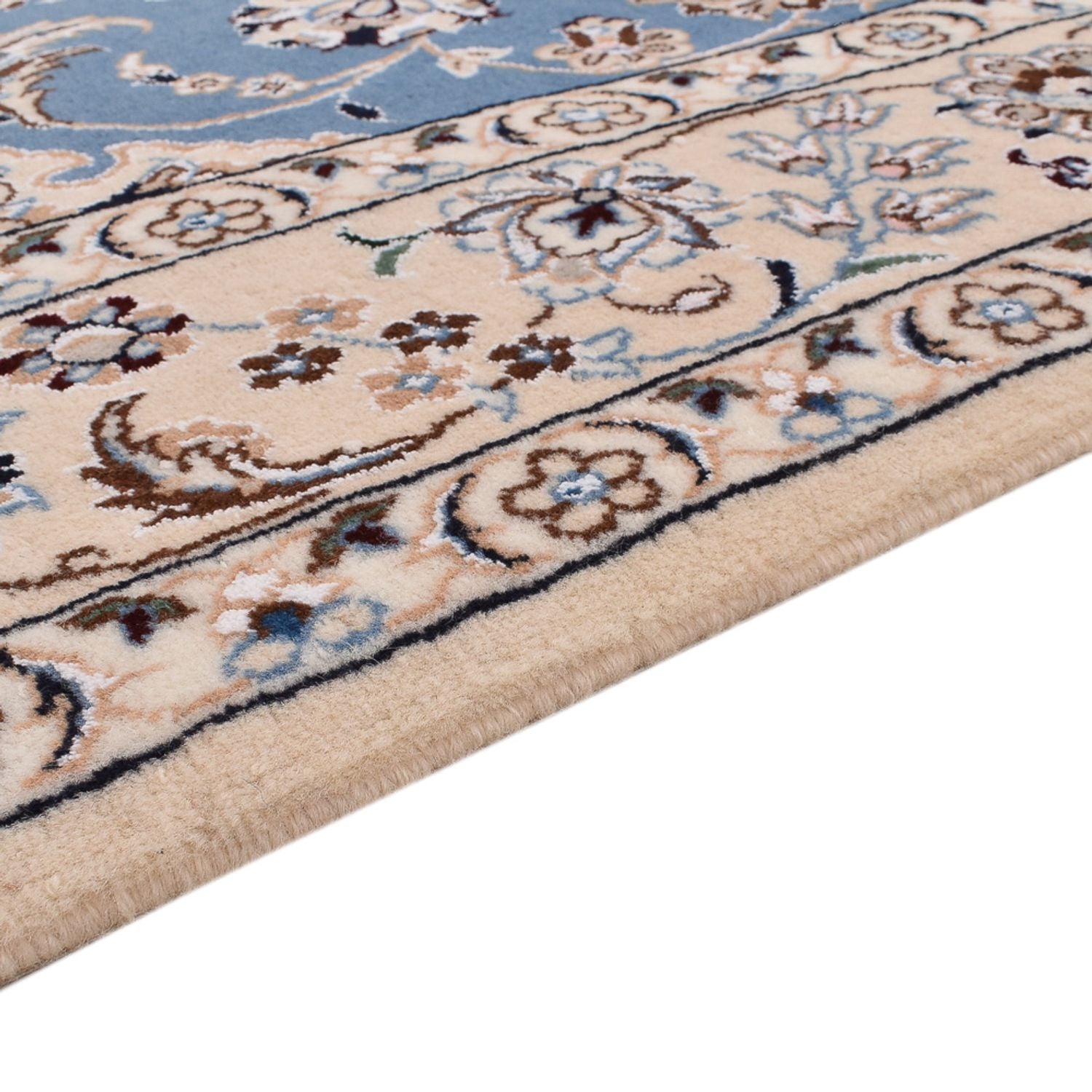 Tapis persan - Nain - Royal - 242 x 158 cm - bleu