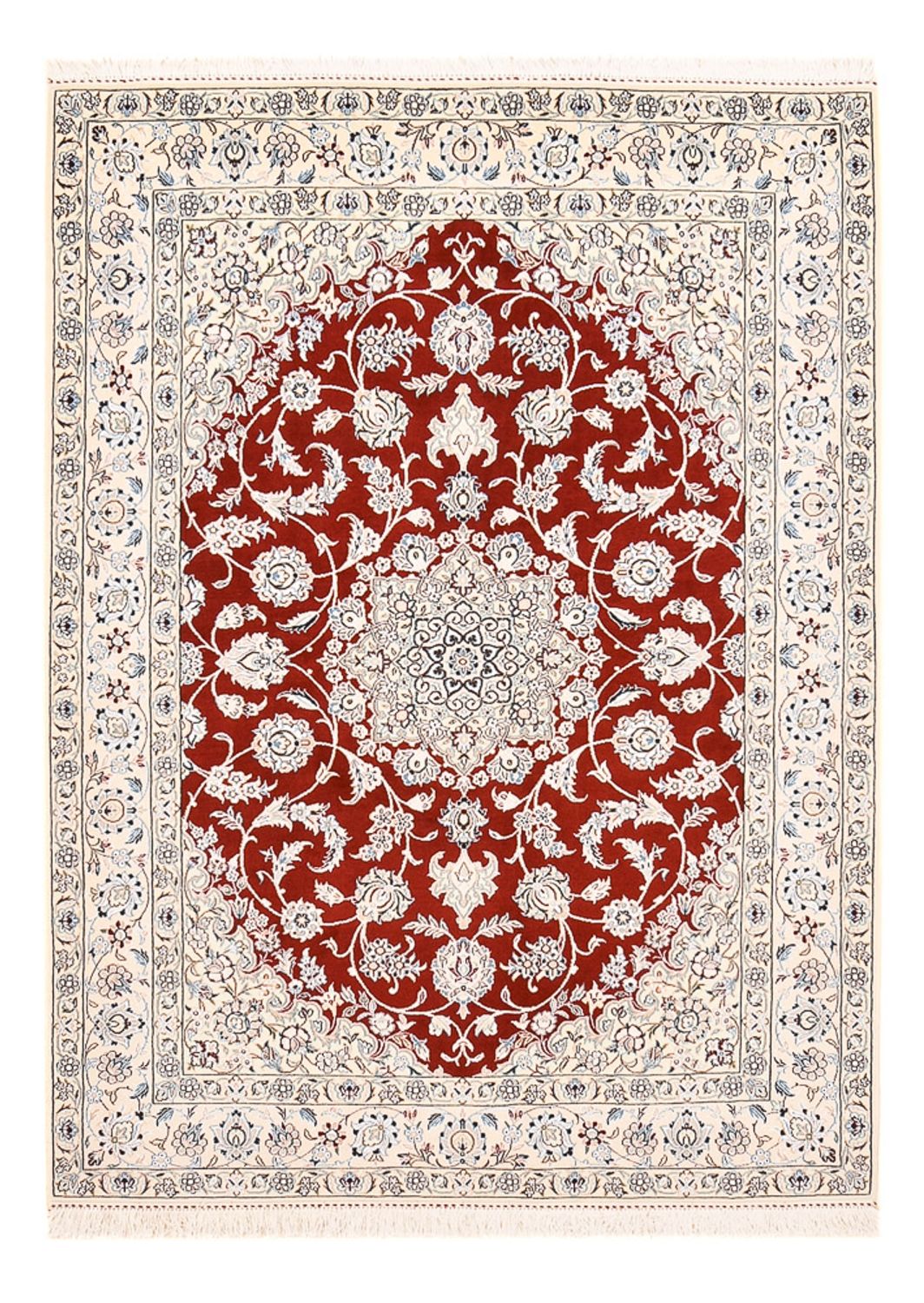 Tapis persan - Nain - Royal - 205 x 148 cm - rouge