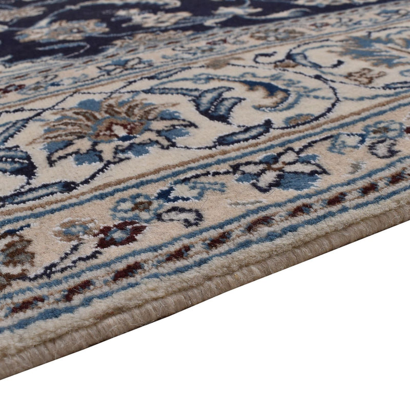 Tapis persan - Nain - 300 x 195 cm - bleu foncé