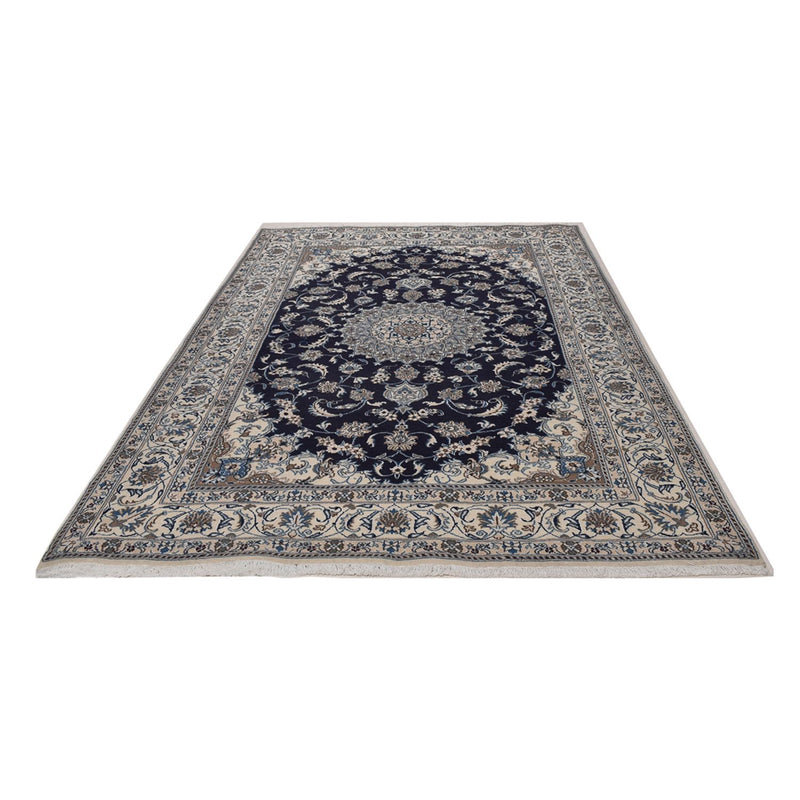 Tapis persan - Nain - 300 x 195 cm - bleu foncé