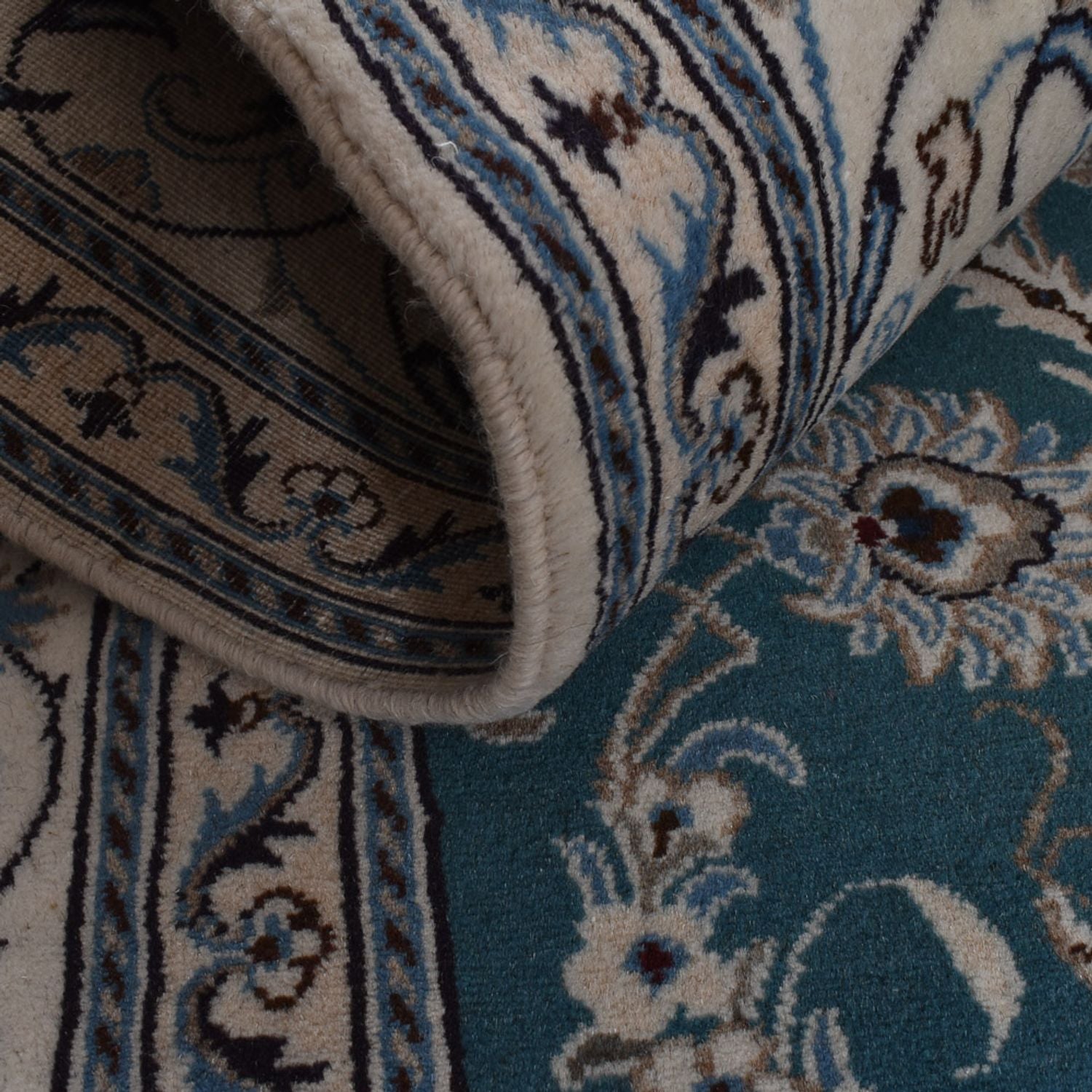 Tapis persan - Nain - 302 x 195 cm - vert