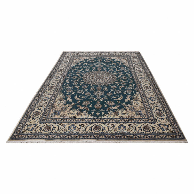 Tapis persan - Nain - 302 x 195 cm - vert
